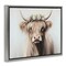 Stupell Industries Shaggy Cattle Floral Crown Floating Frame, design by Shawna Stewart